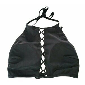 PINK Victoria's Secret Black Adjustable Halter Bik